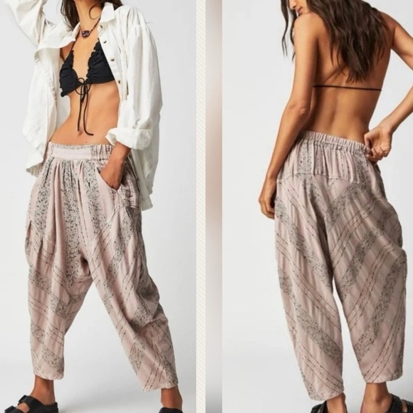 Free People Once Upon Yarn Dye Harem Pants NWOT - Picture 15 of 15